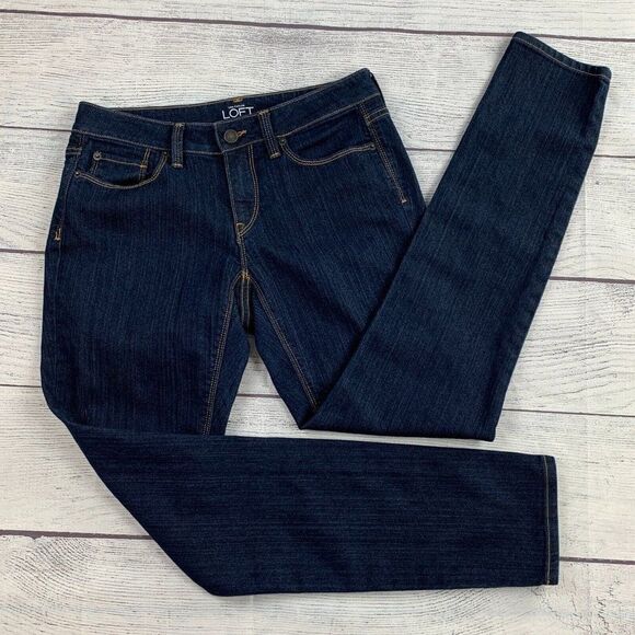 LOFT Denim - LOFT Jeans 2 Curvy Skinny Dark Wash Inseam 30"